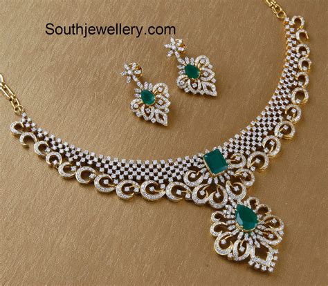 Diamond Necklace Set Indian Jewellery Designs