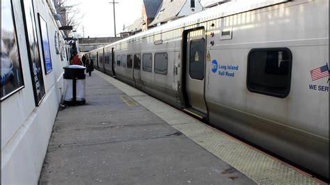 Red, blue, orange, yellow, green metro is the first rail system in the u.s. LIRR Port Washington: M3 / M7 train at Great Neck - YouTube