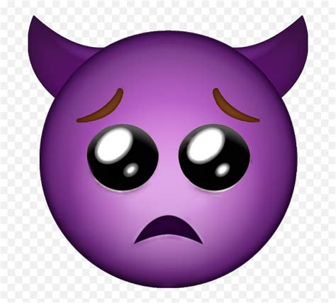 Emoji Sad Devil Purple Aesthetic Cartoonpurple Emoji Devil Free