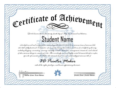 Certificate Of Achievement Wording Printable Receipt For Certificate