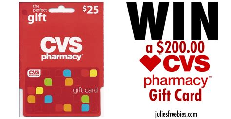With 8,000+ locations from coast to coast, cvs® is the most convenient place to get the prescription. Win a $200 CVS Gift Card - Julie's Freebies