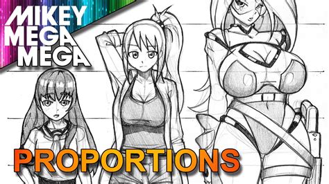How To Draw Female Full Body Proportions And Head Ratio For Anime Manga Youtube