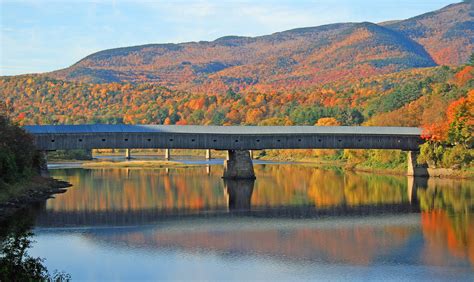Cornish Nh And Windsor Vt Longest Double Span Covered Bridge In The