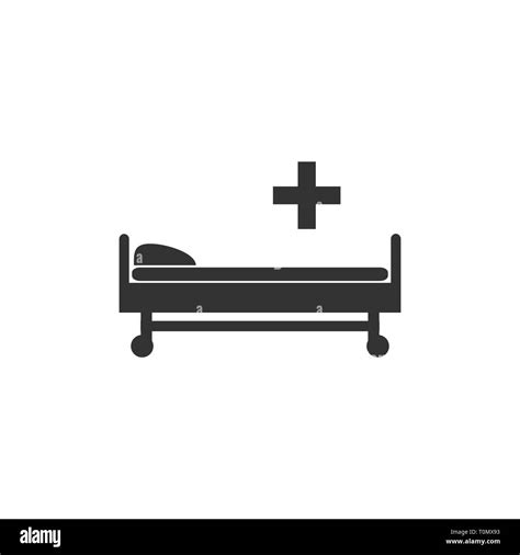 Hospital Bed Icon Vector Illustration Flat Stock Vector Image And Art