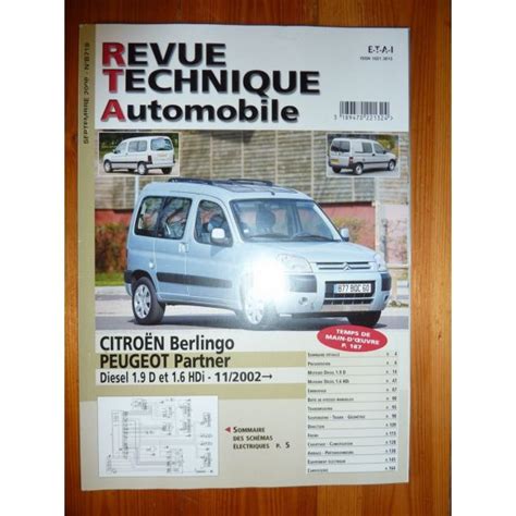 Rta Revue Technique Citroen Berlingo Peugeot Partner Depuis
