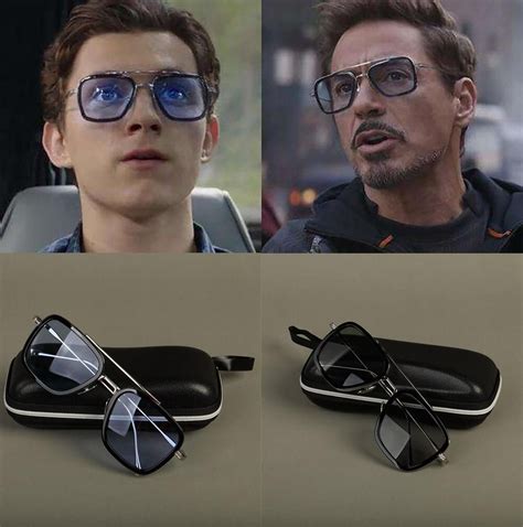 Iron Man Ediath Sunglasses Avengers Trends Square Sunglasses Cosplay Props Marvel Comics