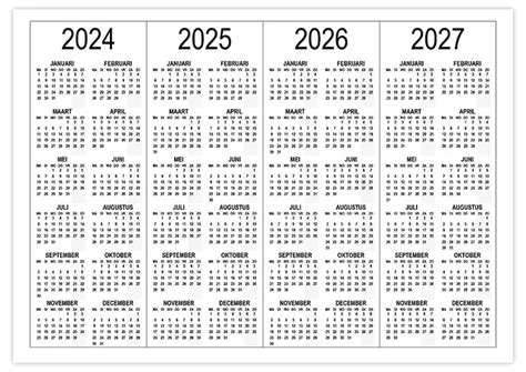 Kalender 2024 2025 2026 2027