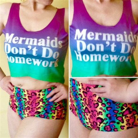 Mermaids Dont Do Homework от Dzelilas на Etsy Mermaid Top Sports