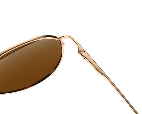 Sungait Women S Lightweight Small Aviator Sunglasses Mirrored Polarized Lens Small Brown Lens