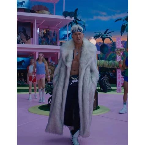Barbie 2023 Ryan Gosling Ken White Faux Fur Coat Handmade Etsy Australia