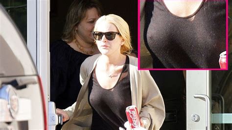 Lindsay Lohan Ohne Bh Mit Transparentem Shirt Promiflash De