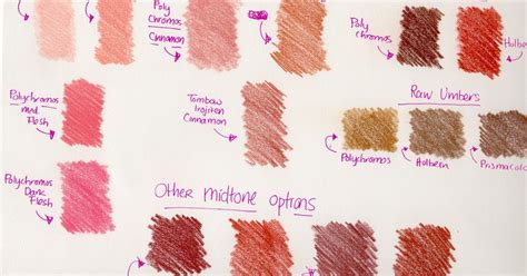 Colored Pencil Skin Tones Mid Tone Options Colors For Skin Tone Skin