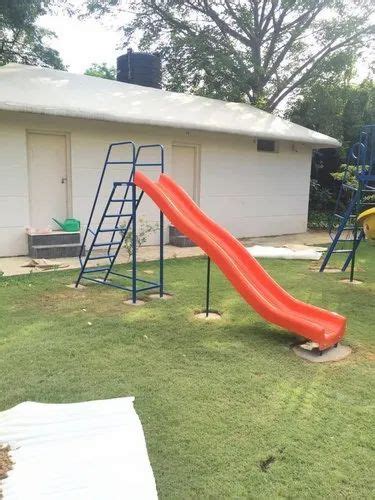 Red And Blue Fibreglass Frp Playground Slides Age Group 4 12 Years At