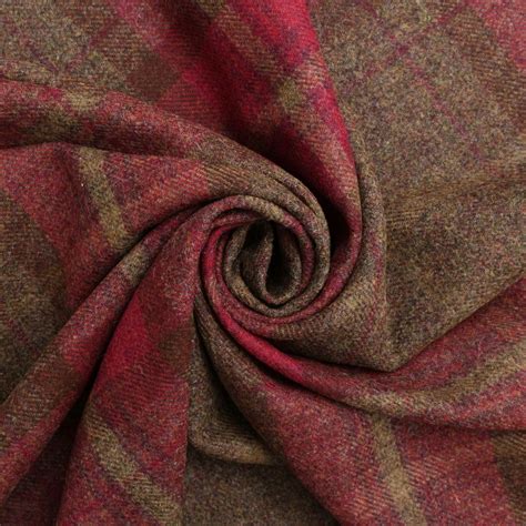 100 British Shetland Wool Traditional Twill Tartan Upholstery Fabric