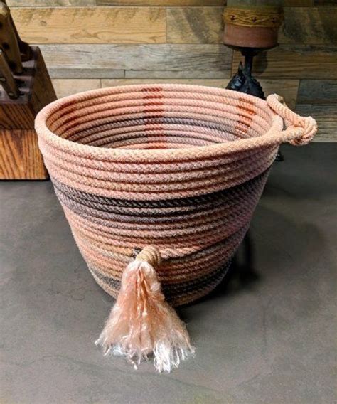 Lariat Basket ~ Lb10585 Rope Basket Basket Weaving Woven Baskets