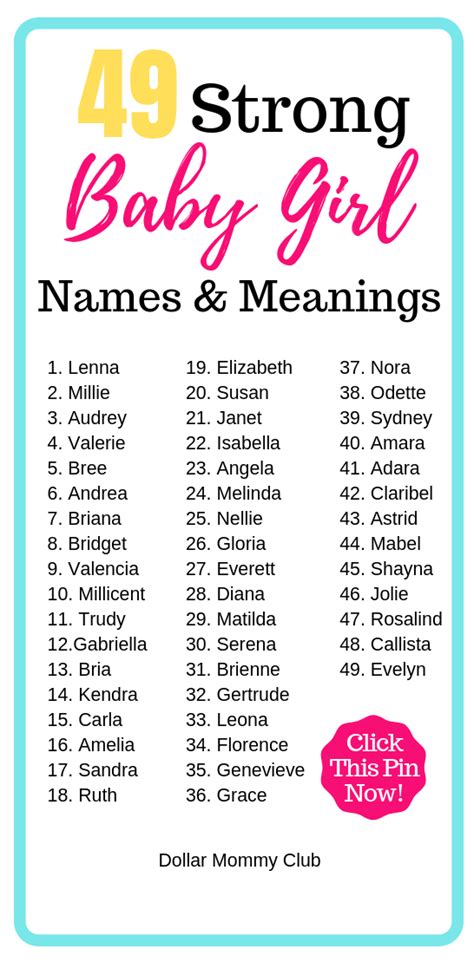 25 Strong And Powerful Baby Girl Names With Meanings Otosection