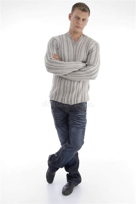 Standing Man With Crossed Arms Stock Image Image Of Casual Pose 7042411