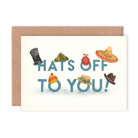 Hats Off To You Greetings Card By Emily Nash Illustration