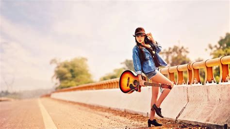 1920x1080 Music Guitar Girl Coolwallpapersme