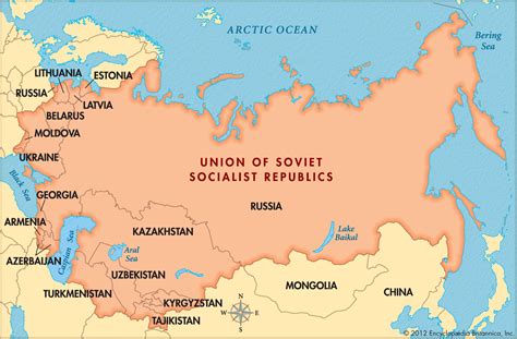 Former Soviet Union States Map