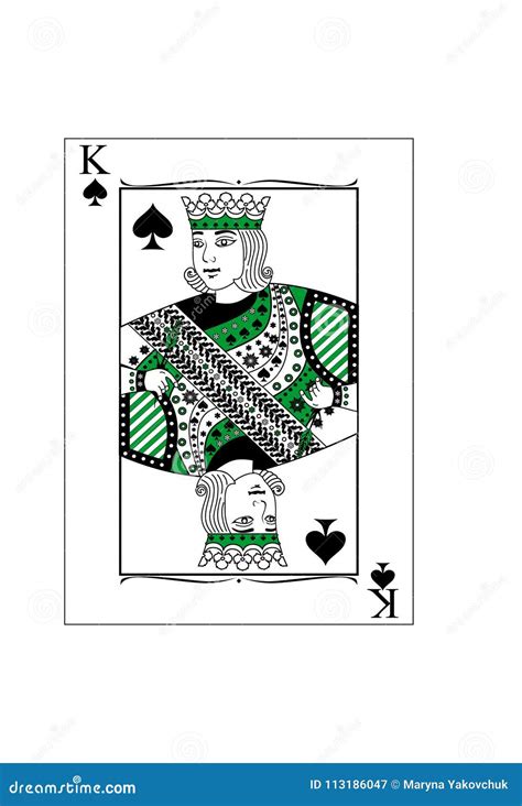 King Of Spades Playing Card Vector Illustration