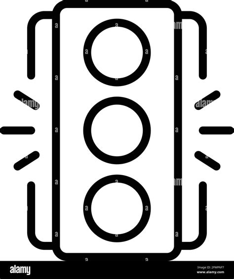 Traffic Lights Icon Outline Traffic Lights Vector Icon For Web Design