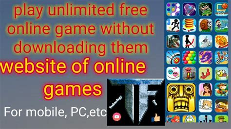 Online Games Website For Playing Games Without Downloading Them Youtube