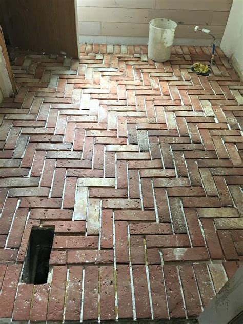 Brick Tile Floor Brick Veneer Bathroom And Kitchen Installation