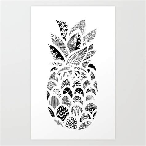 Pineapple Art Print Miguel Angel Paper Dimensions Society6 Art
