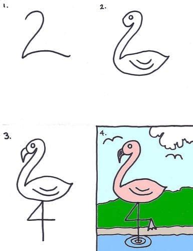 Como Desenhar Um Flamingo Em Poucos Passos
