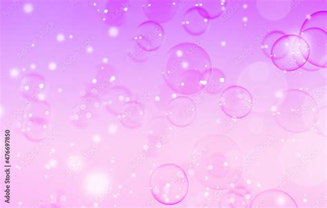 Beautiful Transparent Purple Soap Bubbles Natural Background