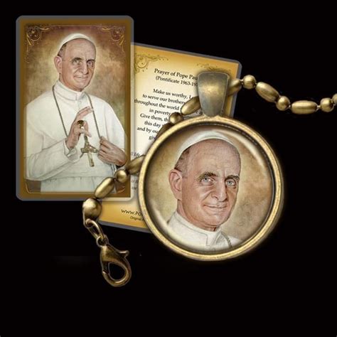 Pope St Paul Vi Pendant And Holy Card T Set Holy Cards T Set
