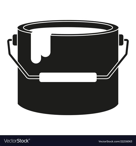 Black And White Paint Bucket Silhouette Royalty Free Vector