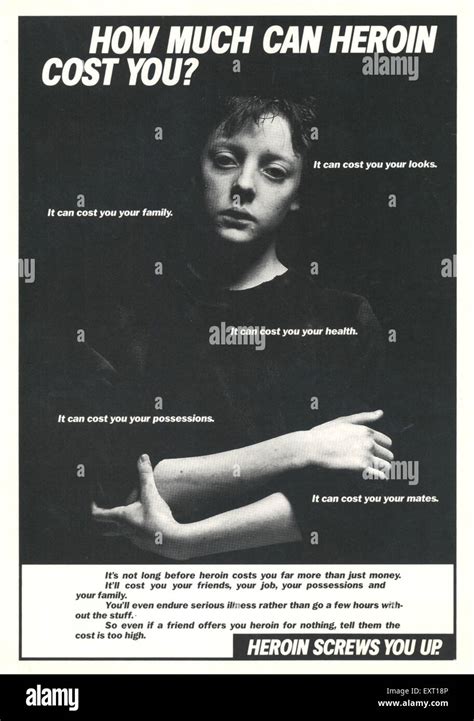 1980s Uk Anti Drugs Magazine Advert Stock Photo Alamy