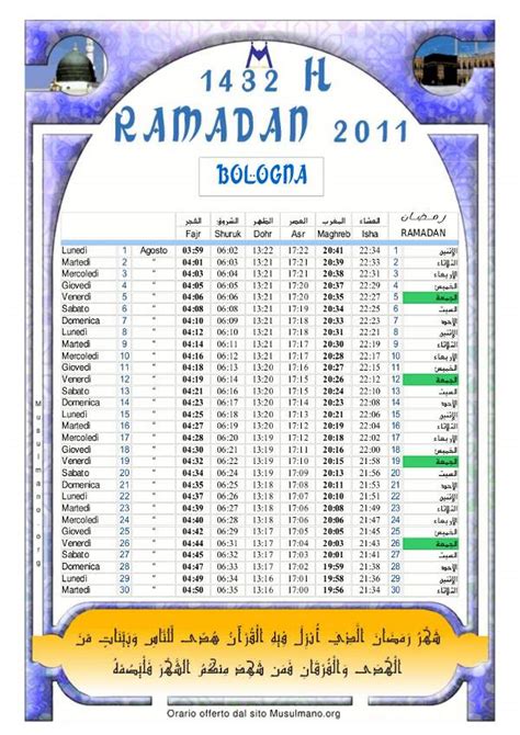 Muslims warmly welcome the holy month of ramadan and share wishes and greetings with their family members, relatives, friends, and neighbors. Calendario ramadan 1432/2011
