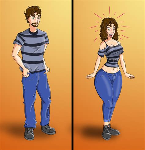 Rule 34 Ass Expansion Before And After Breast Expansion Clothing Transformation Gender