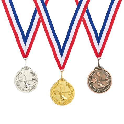 Buy Juvale 3 Piece Award Medals Set Metal Olympic Style Archery Gold