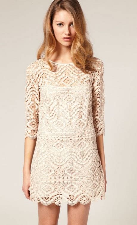 Casual Lace Dress With Sleeves