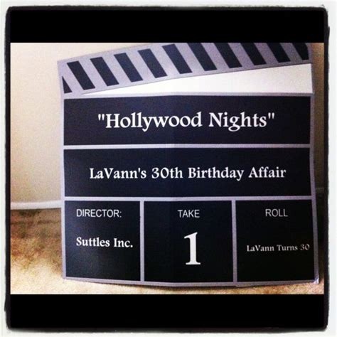 Personalized Giant Clapboard For My Husbands 30th Birthday Party