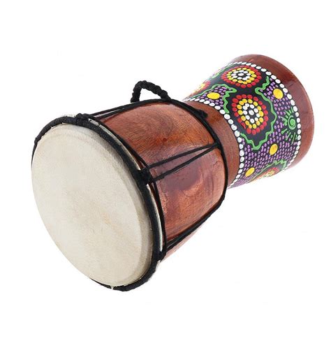 Tambor De Djembe Africano Tallado A Mano De Madera Maciza Mercado Libre