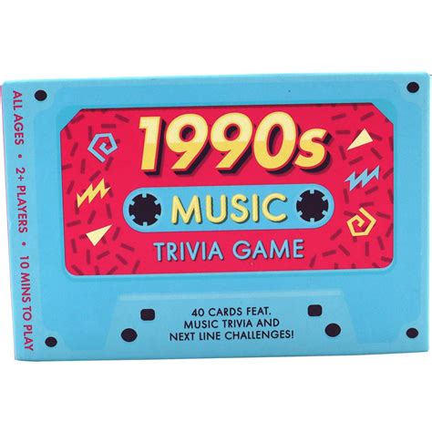 Ridleys Music 1990s Trivia Card Game Each Woolworths