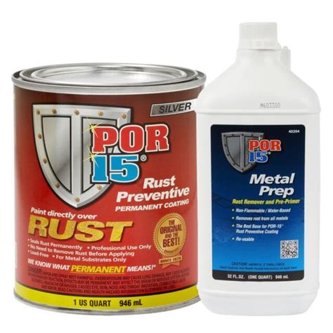 Por 15 45304 40204 Rust Preventative Coating Silver Quart Kit W