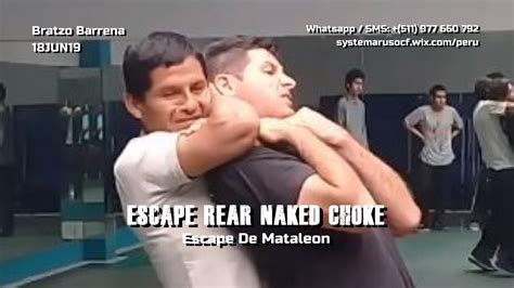 Escape Rear Naked Choke Escape De Mataleon Jun Youtube