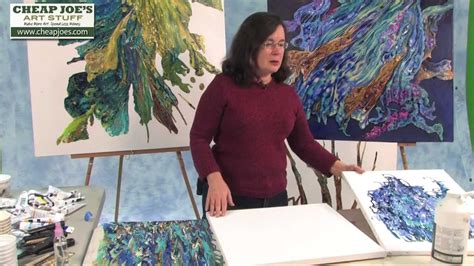 Debbie Arnold Collaging With Poured Acrylic Skins Youtube