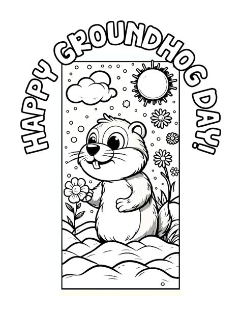 Groundhog Coloring Page The Best Porn Website