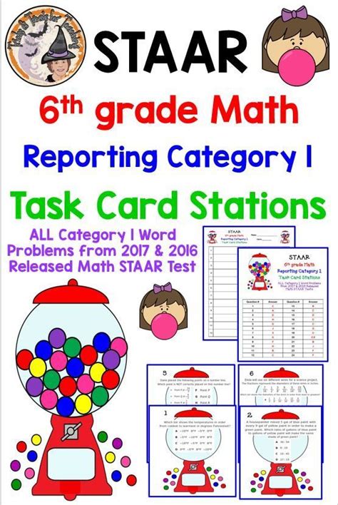 Pdf download staar biology answer key 2021: STAAR 6th Grade Math Reporting Category 1 Task Cards Stations + Answer Key in 2020 | Task cards ...