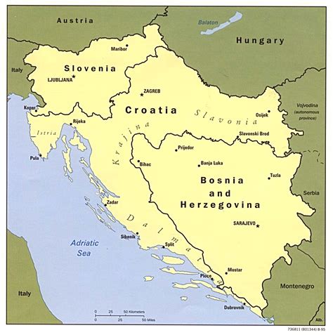 1up Travel Maps Of Serbia And Montenegroformer Yugoslavia Political