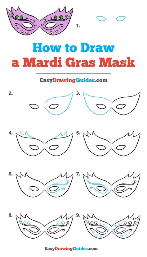 This article highlights how you can make a masquerade mask, it's cheap and easy to do. How to Draw a Mardi Gras Mask - Easy Step by Step Drawing ...