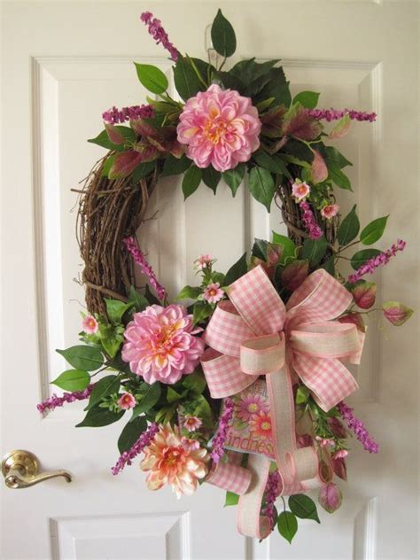 Spring Garden Wreath Mothers Day Wreath Easter By Funflorals Summer