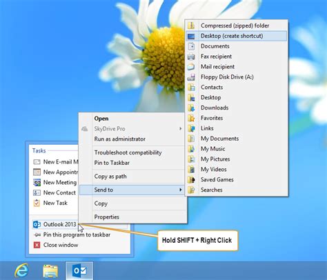 Create Desktop Shortcut For Outlook In Windows 10 Bapsino